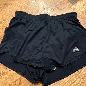 Tracksmith Black split Shorts - small